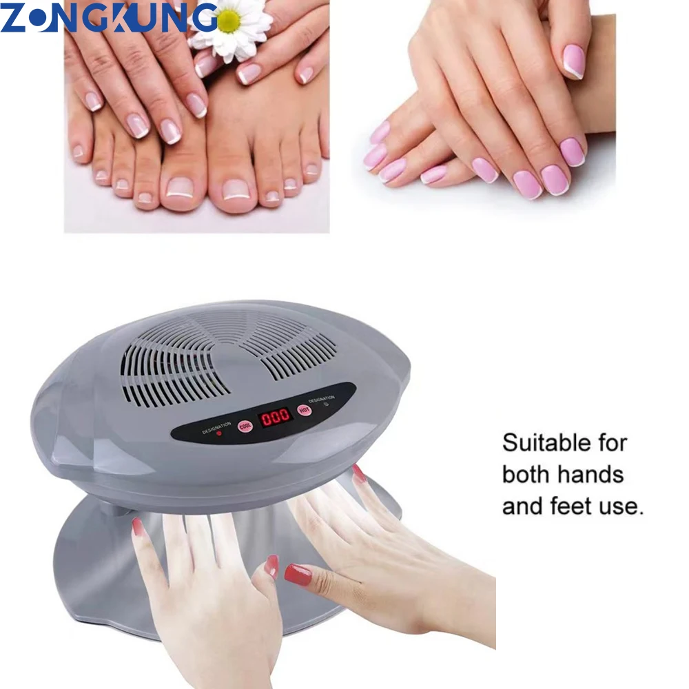 

400W Hot & Cold Air Nail Dryer Auto Sensor Air Nail Polish Drying Fan Manicure Tool for Home Salon Both Hands And Feet Use