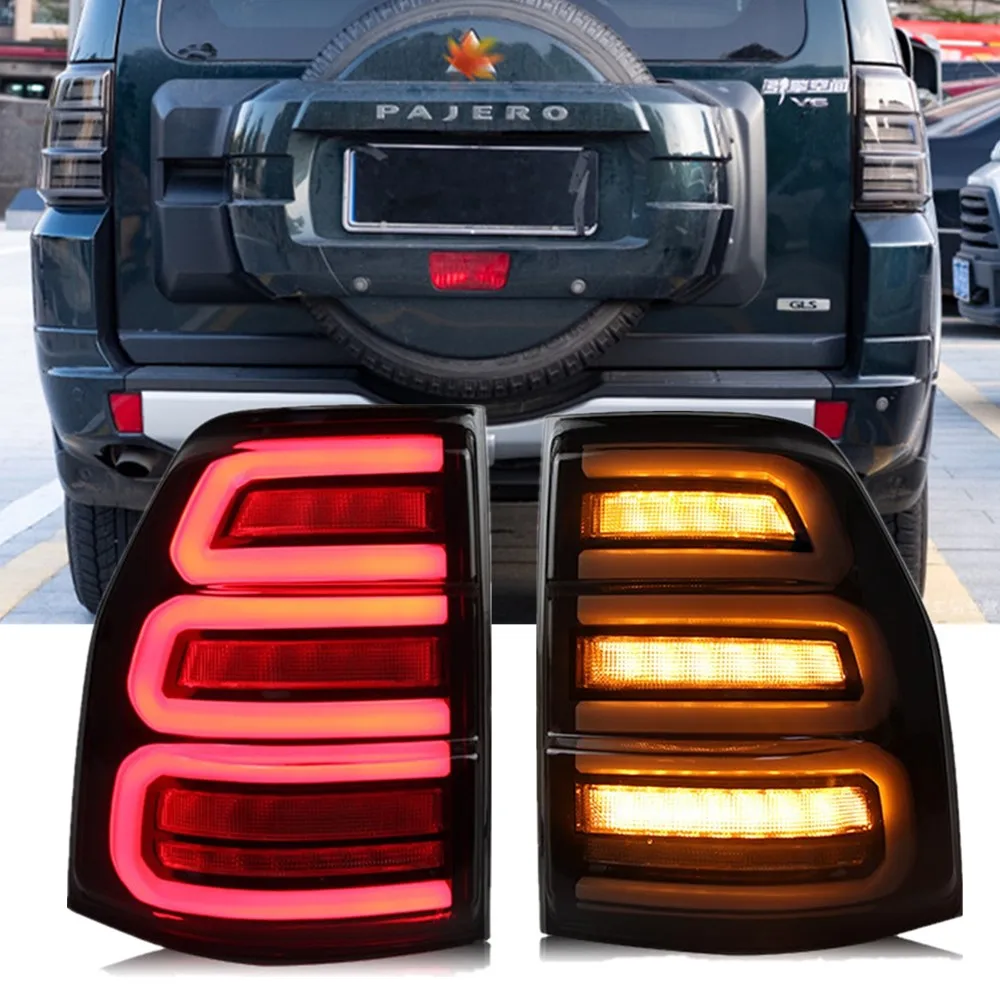 Светодиодные задние фонари 2 шт. для Mitsubishi Pajero Montero V93 V97, светодиодные задние фонари 2006-2020, задний стоп-сигнал поворота, задний фонарь в сборе