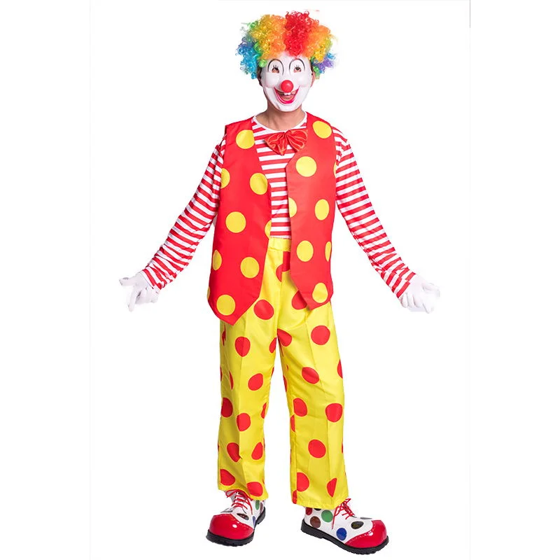 Клоун Джокер Косплей Костюм Для Мужчин Цирковой Клуб Одежда Новогодний
