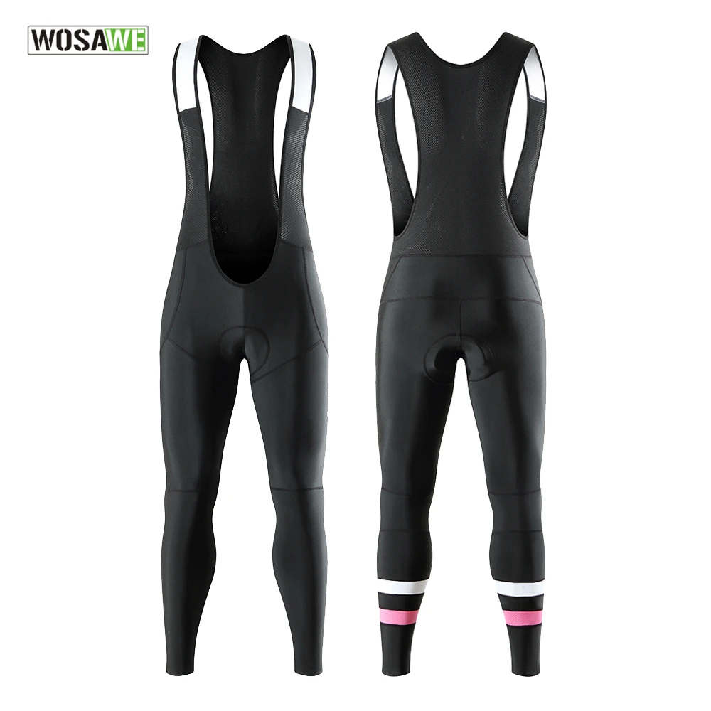 

Мужские велосипедные брюки WOSAWE с эластичными воздухопроницаемыми ремнями, дышащие велосипедные Комбинезоны на молнии для тренировок