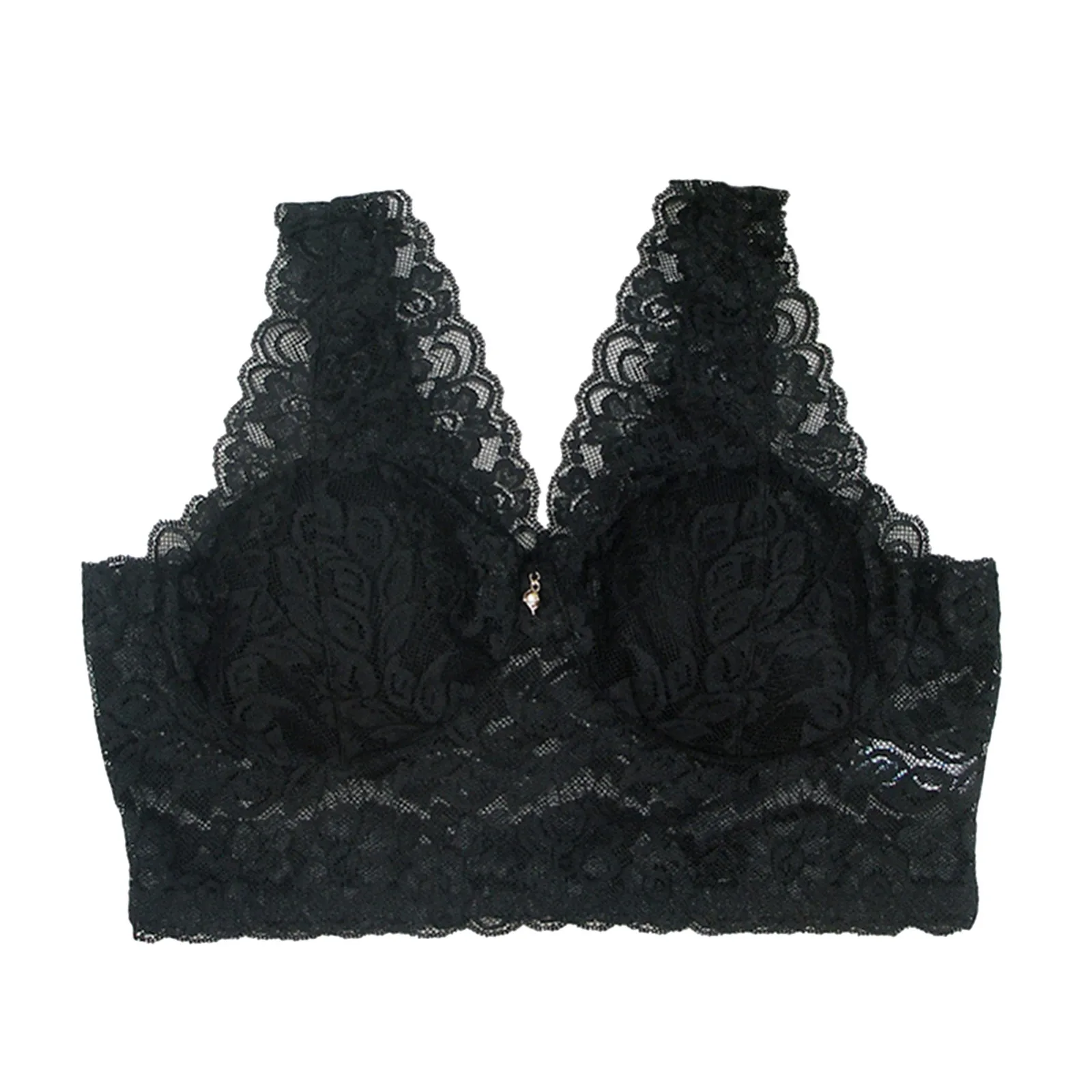 

Спортивный бюстгальтер из хлопка для женщин, сексуальный кружевной бюстгальтер большого размера без стальных косточек с цветочным принтом...