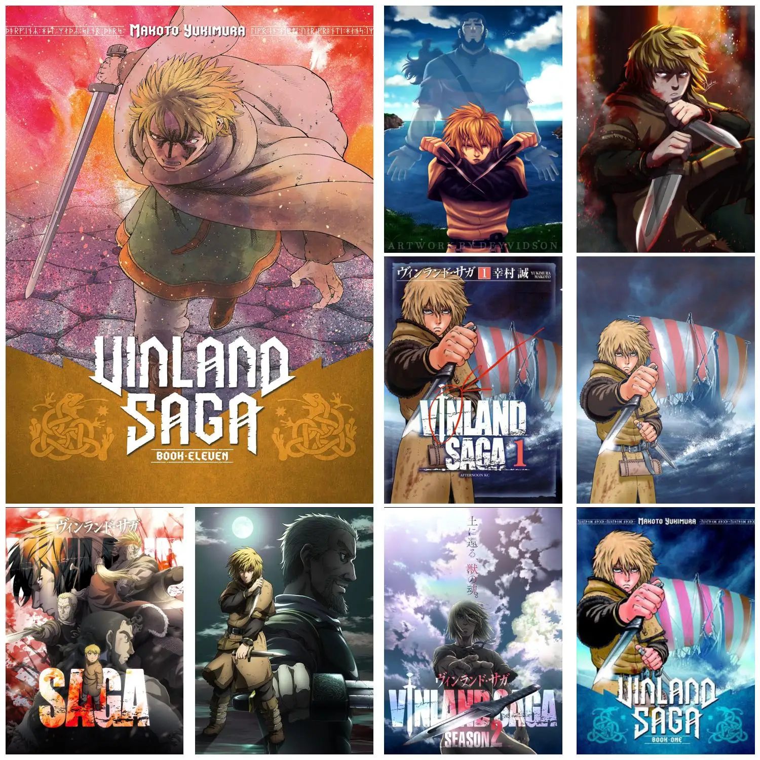 Vinland Сага аниме видео игра холст художественный плакат и настенный художественный принт современная семейная Спальня Декор плакаты