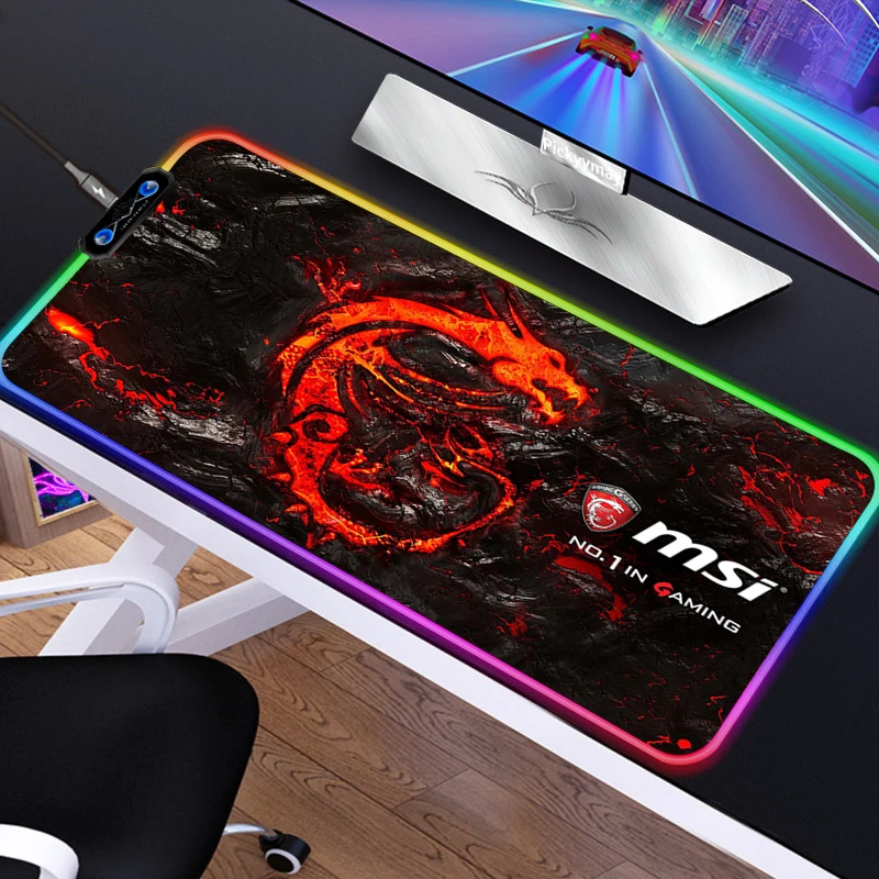 

Slipmat MSI Mouse Pad Gamer Desktop Rgb Mousepad Gaming Room Accessories Mouse Carpet Table Rug Keyboard For Computers Desk mat