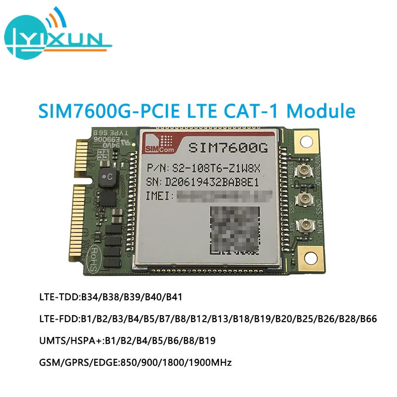SIMCOM SIM7600 SIM7600G MINI PCIE LTE CAT1, Многополосная фотография/HSPA +/UMTS/EDGE/GPRS/GSM