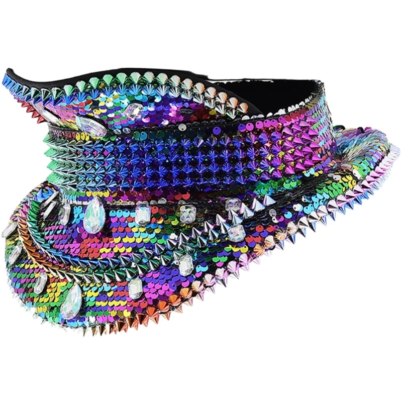 Военная шляпа невесты со стразами для свадебной церемонии Хэллоуина капитана