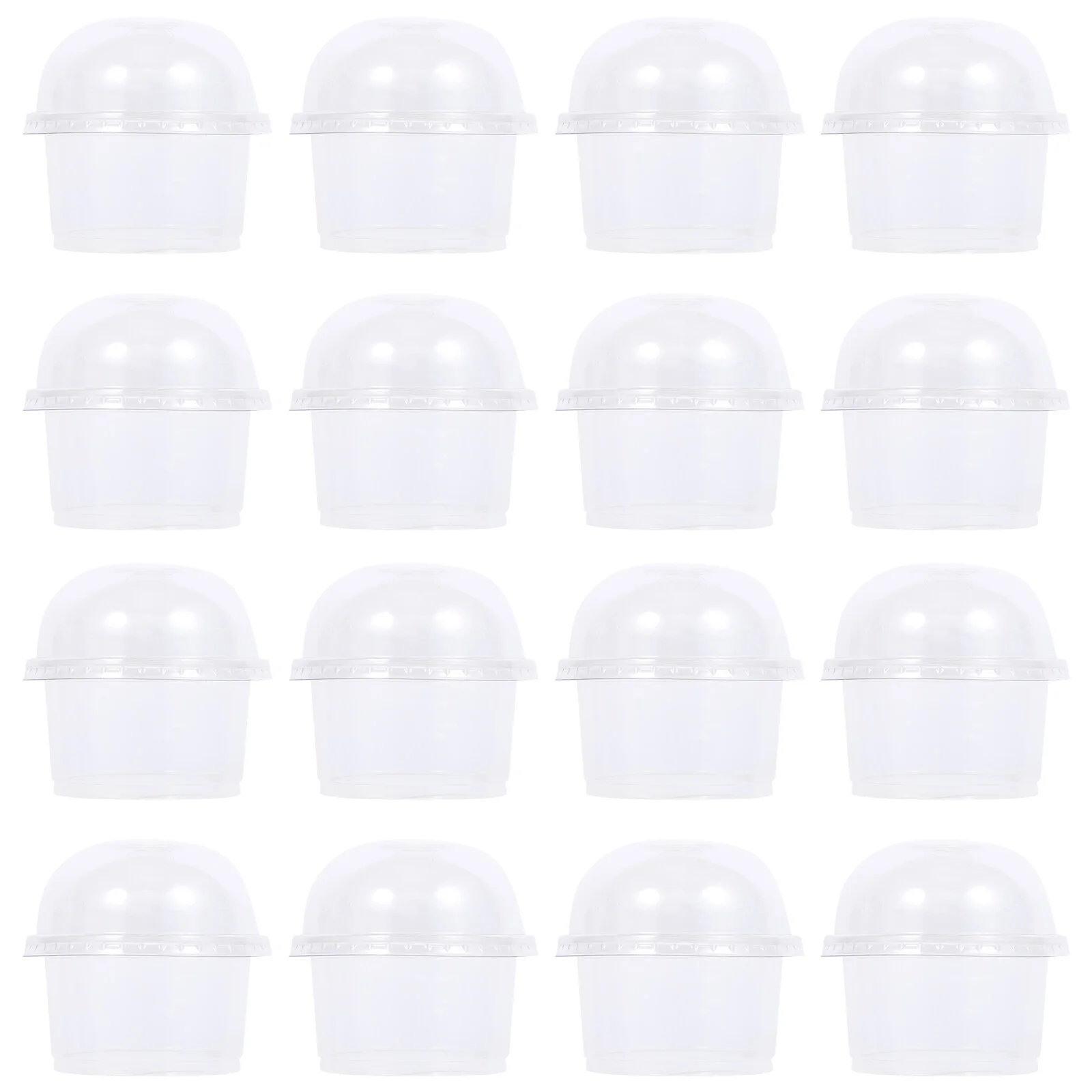 

Прозрачные десертные чашки, 50 шт., 250 мл, одноразовые чашки, чашки для салата с крышкой