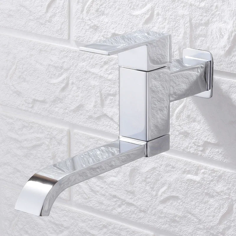 Хромированный смеситель из нержавеющей стали настенный кран для стиральной