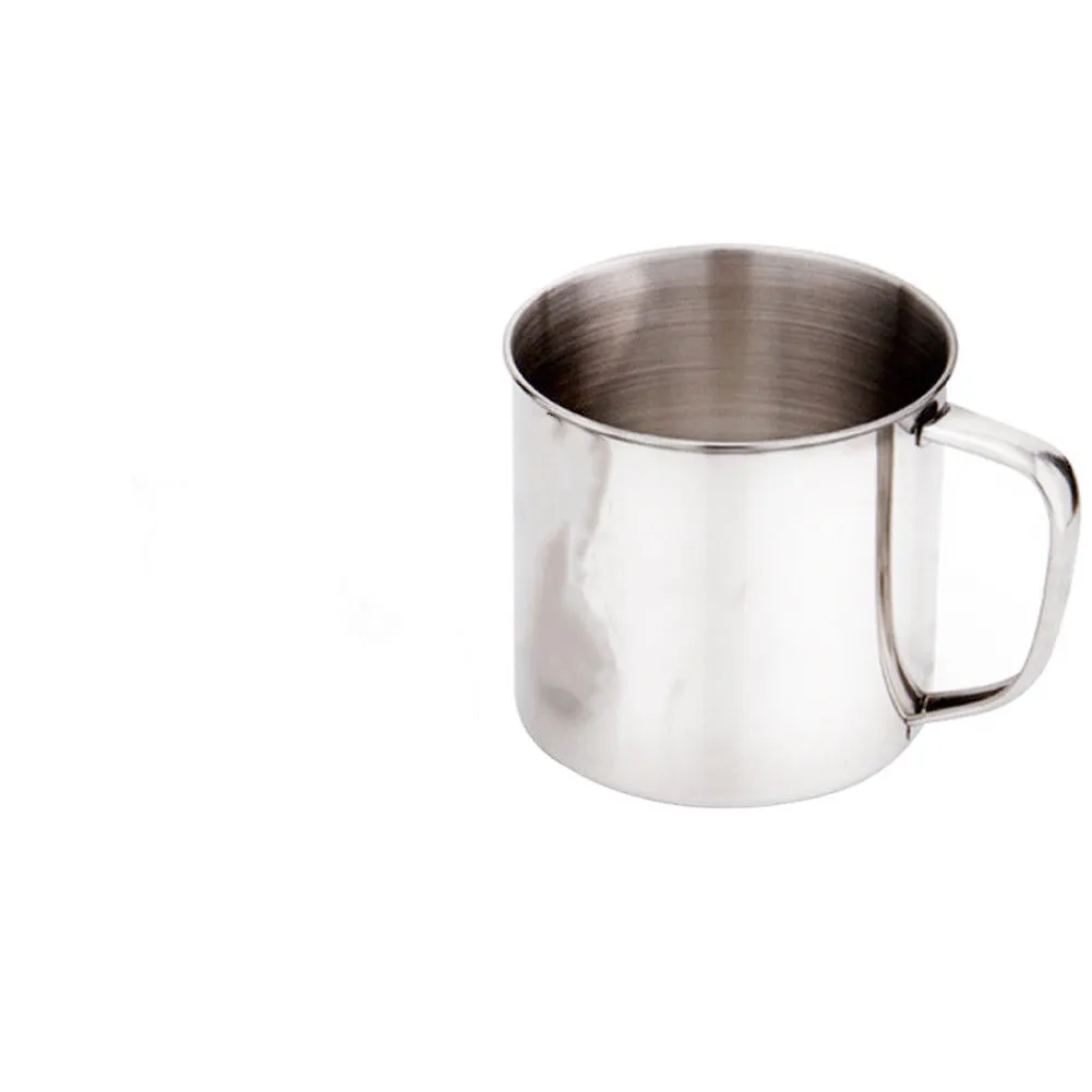 

200/380ML Stainless Steel Camping Mug Cup For Outdoor Drinking Coffee Tea Handle Cup Hiking Home Kitchen Accessories