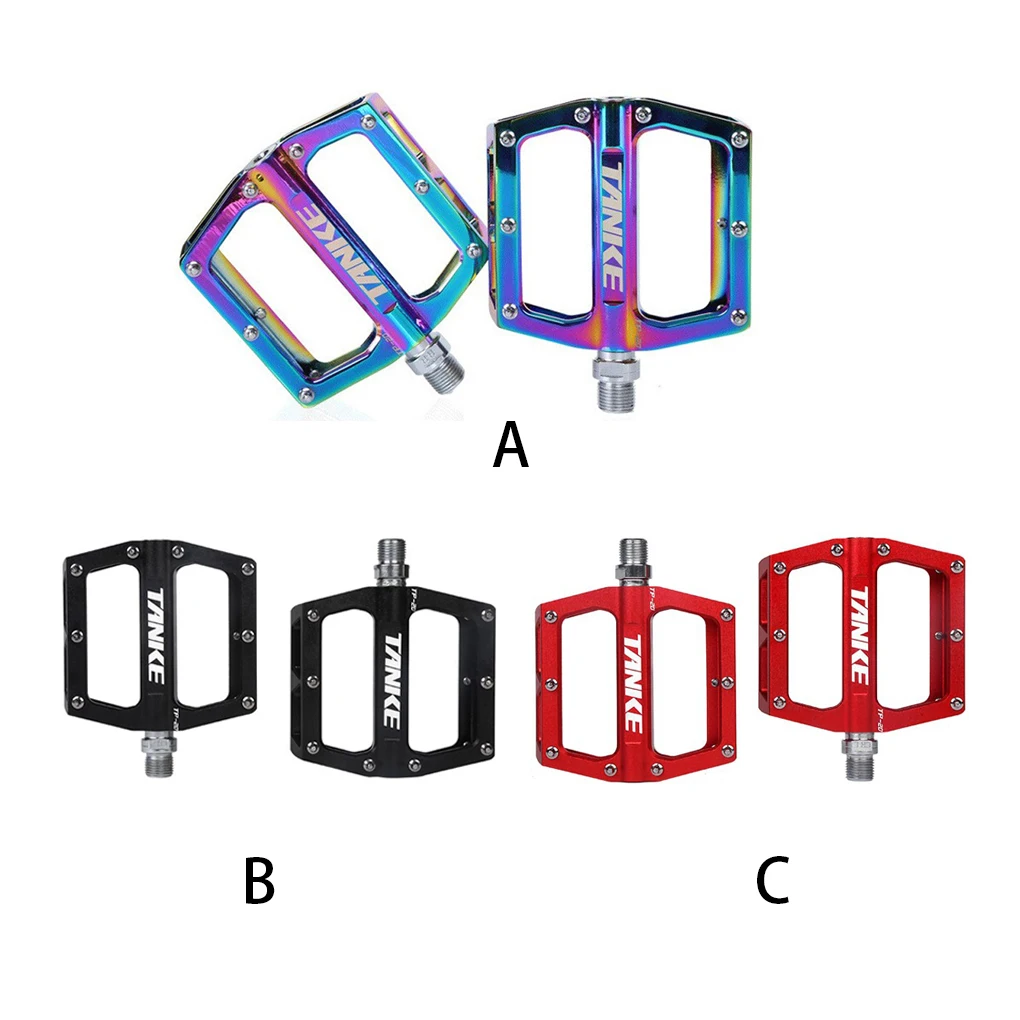 

1 Pair Bike Pedal Scratch Resistance Non-slippery Pad Cycling Parts Metal Pedals Biking Accessories Flat Platform