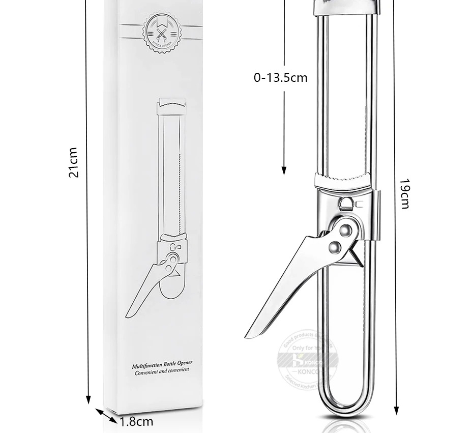 

Консервный нож Конко серебристого цвета