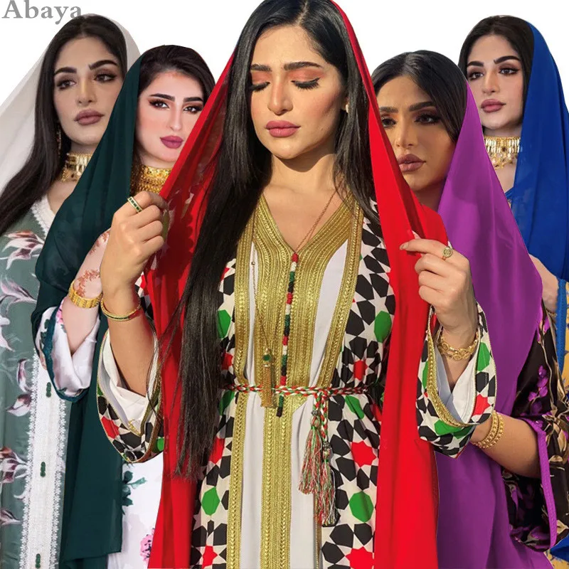 

Muslim Hijabs for Woman Middle East Head Scarf Chiffon Plaid Hijabs Khimar Dubai Arabic National Turkish Veils 2022