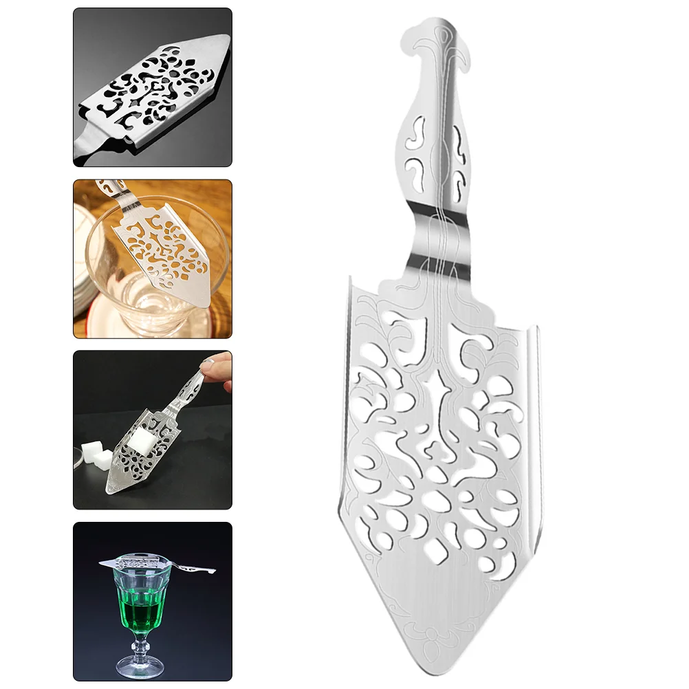 

Colander Strainer Bitter Scoop Vintage Spoons Hollow Out Decorating Stainless Steel Cube Sugar Ice Tray Absinthe