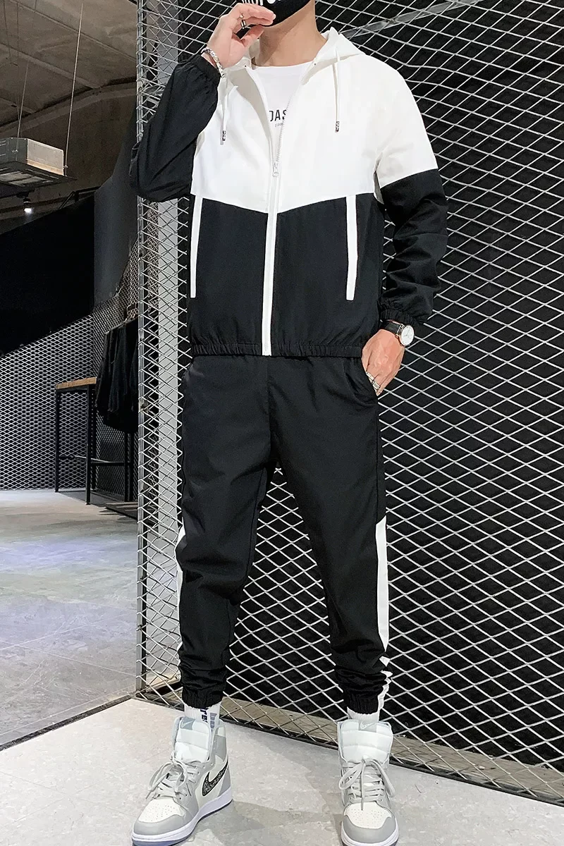 Suit Male 2022 New Set Track Suits Sweatsuit Man Tracksuit Mens Sets Pant Zipper Pockets Outwear 2PC Jacket+Pants Sets