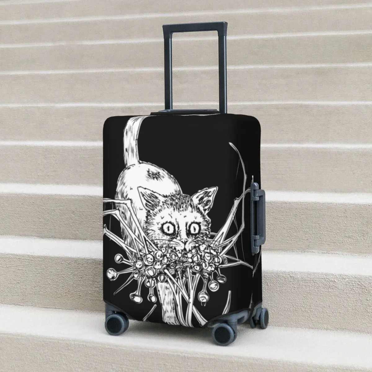 

SOUICHI 27 S BELOVED PET Suitcase Cover Junji Ito manga spider creepy horror Travel Flight Fun Luggage Accesories Protection