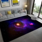 Мягкий Нескользящий фланелевый коврик Galaxy space с рисунком звезд, для спальни, кухни, гостиной, ванной, коридора, напольный коврик, дверной коврик