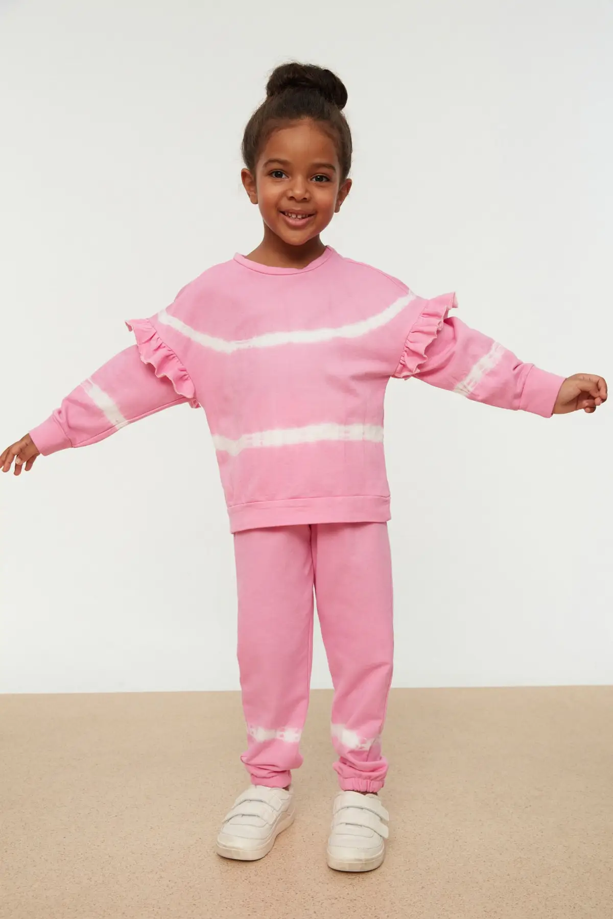 

Ruffle Female Child Knitted Bottom-Top Suit TKDSS22AU0148