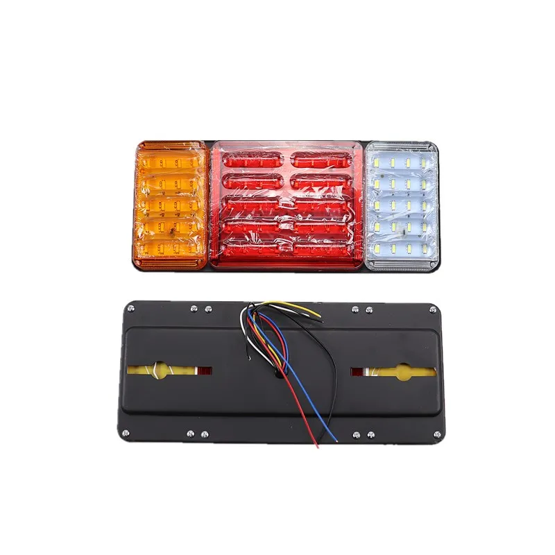 

2PCS 12V 24V LED Tail Light Taillight Turn Signal Indicator Stop Lamp Rear Brake Light for Car Truck Trailer Caravan Yellow Red