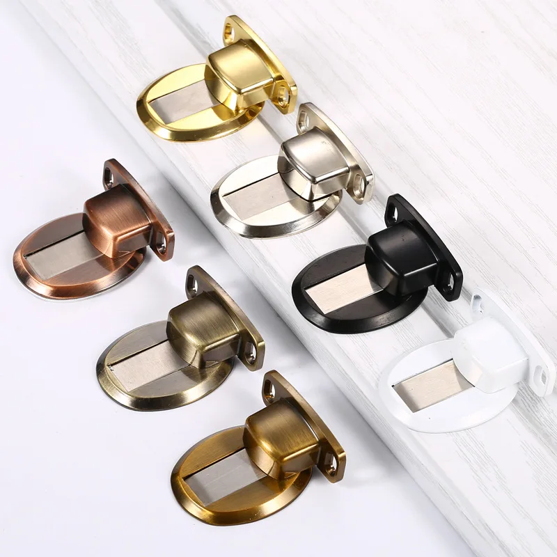 

Stainless Magnetic Door Stopper Hidden Catch Door Suction Protector Mute Anti Collision Buckle Nail-free Door Stop Hardware