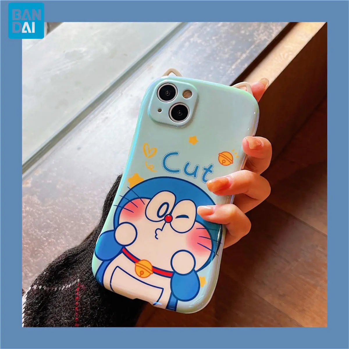 

Bandai Doraemon чехол для телефона для Iphone13/12/1/Xs/Xr/6/7/8 парный мягкий чехол