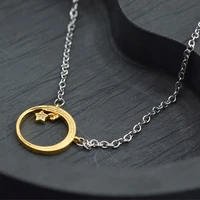 2021 winter new original 925 sterling silver pav%c3%a9 asymmetrical star clavicle necklace for women brand necklaces jewelry gift