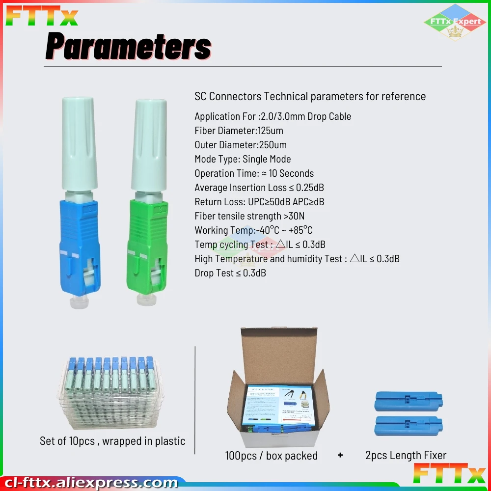 New Original SC APC quick Optical Connector FTTH Tool Cold Connector Tool SC UPC Fiber Optic Fast Connector