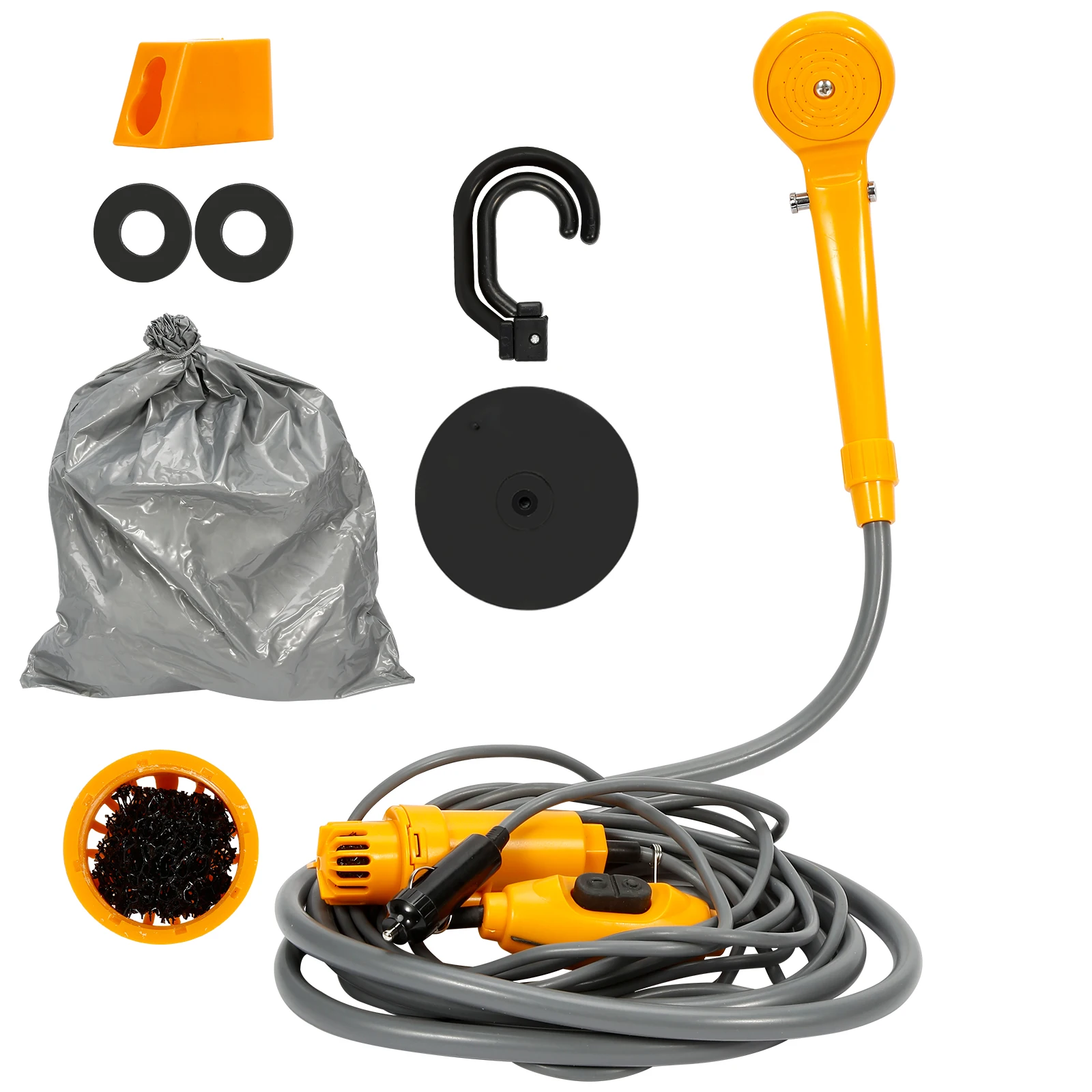 

HENGDA 12V Outdoor Travel Shower Set Shower Pet Clean Car Washing Outdoor Bath Kit Camping Car Shower