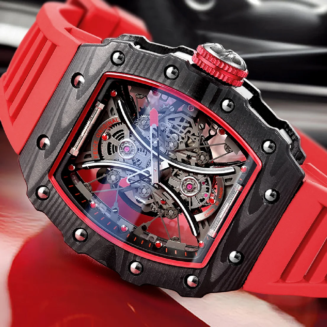 

FEICE Top Brand Sapphire Glass Men Watches Luxury Men Mechanical Wristwatch Hollow Waterproof Mens Fashion Watches Reloj Hombre