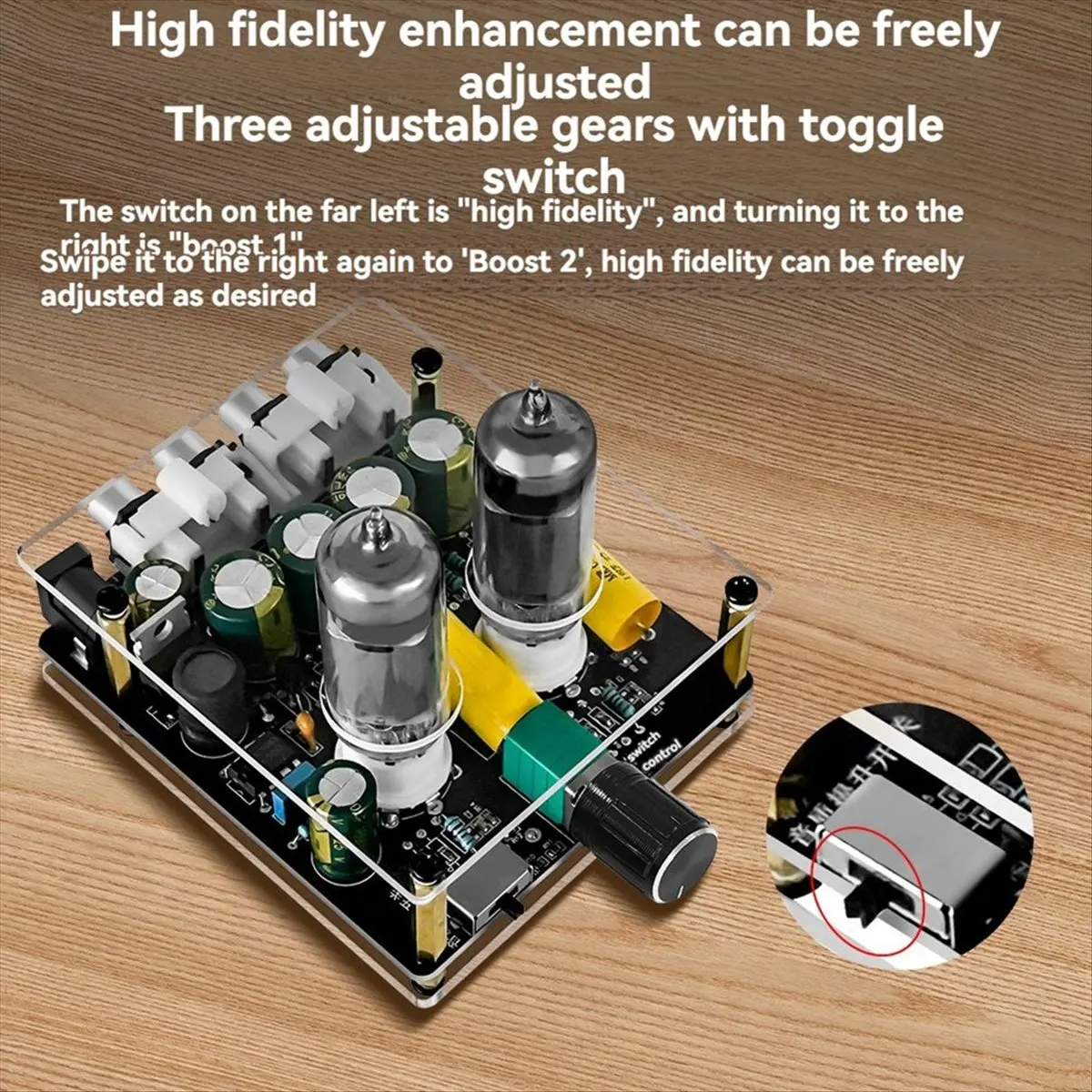 Фото (BOFF) Аудиоусилитель с вакуумной лампой 6J3 и HIFI предусилителем, вход постоянного тока, буфер для динамиков, улучшенная версия для домашнего кинотеатра DIY №1