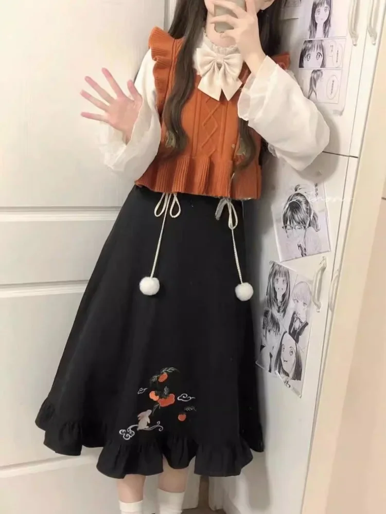 Новый китайский комплект Sle National женский осенний короткий жилет с маленькими