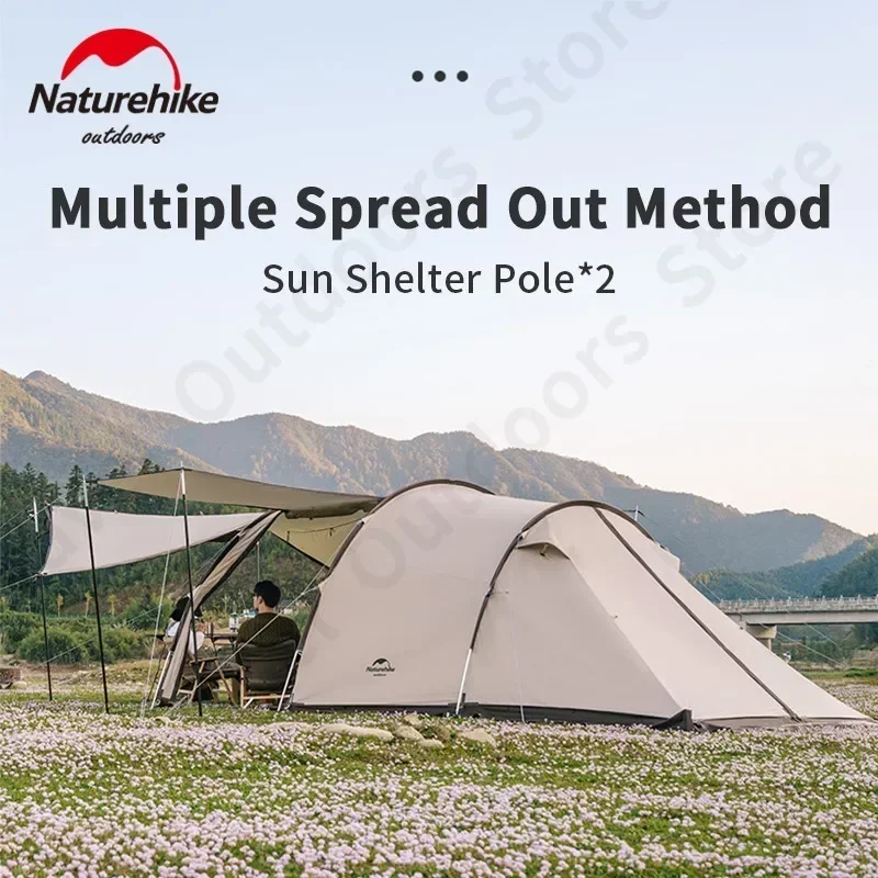 Naturehike 4-6 человек туннельная палатка для кемпинга большое пространство