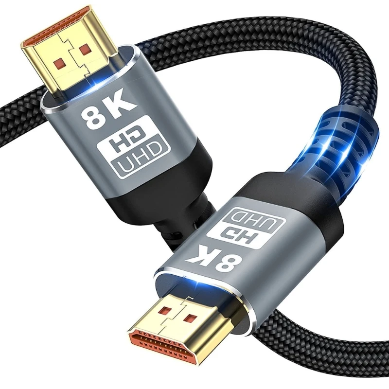 8K HDMI-compatible Cable Ultra High Speed HDMI-compatible 2.1 Cable 4k 120Hz 144Hz 8k 60Hz Support ARC eARC 1ms 12Bits 896C