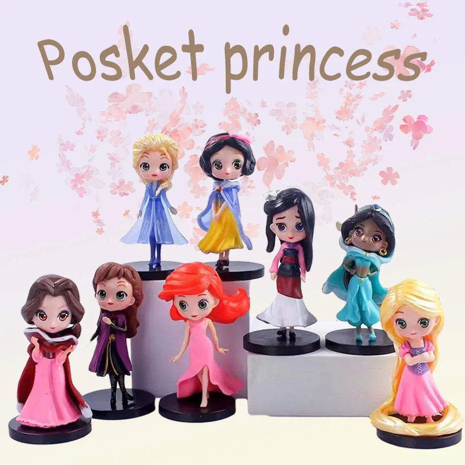 6/8 шт./набор Детские игрушечные фигурки принцессы