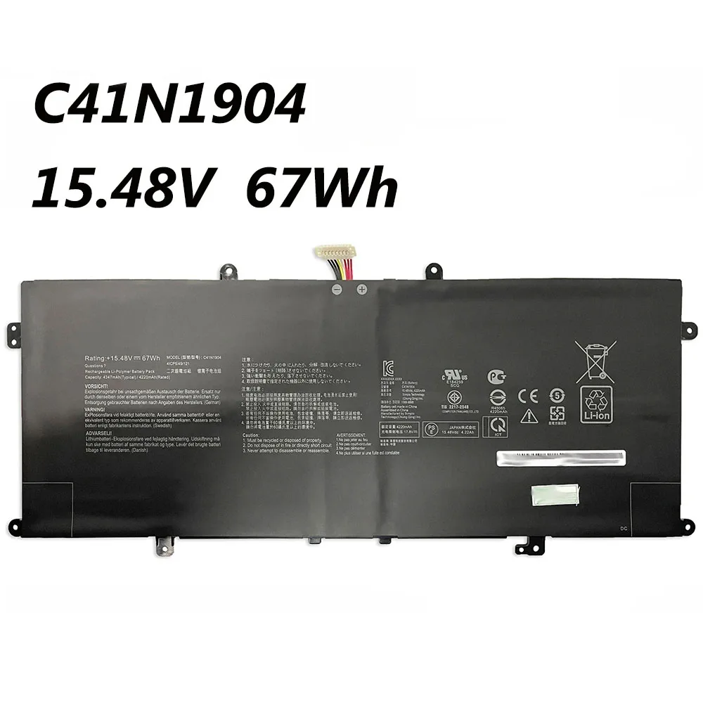 C41N1904 15 48 V 4220mAh Аккумулятор для ноутбука Asus ZenBook 13 UX325JA UX362FA UX363EA UX371EA 14 UM425IA UX425EA UX425JA