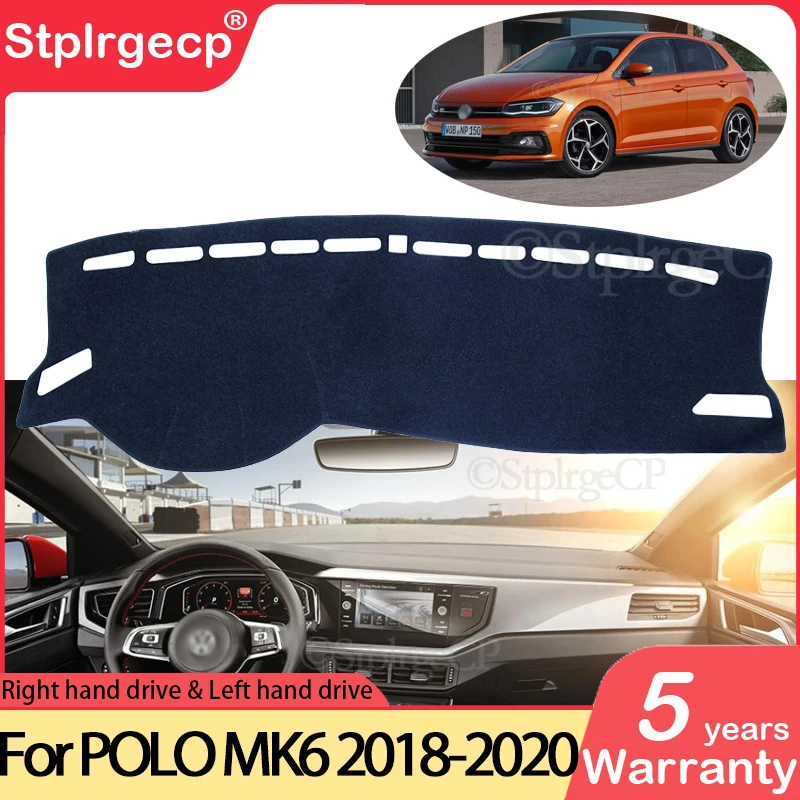 

for Volkswagen VW POLO MK6 2018 2019 2020 Anti-Slip Mat Dashboard Cover Pad SunShade Dashmat Protect Carpet Dash Car Accessories