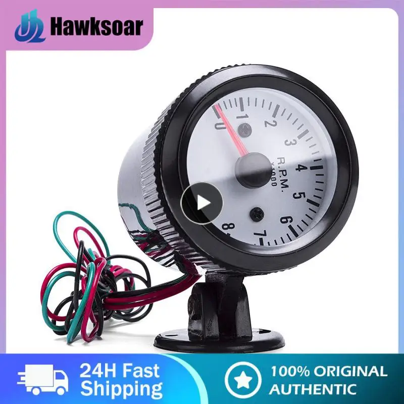 

2'' 52mm Car Engine Rev Counter Tacho Tachometer Pointer Gauge Meter 0-8000RPM Blue LED DC 12V Mini Auto Parts
