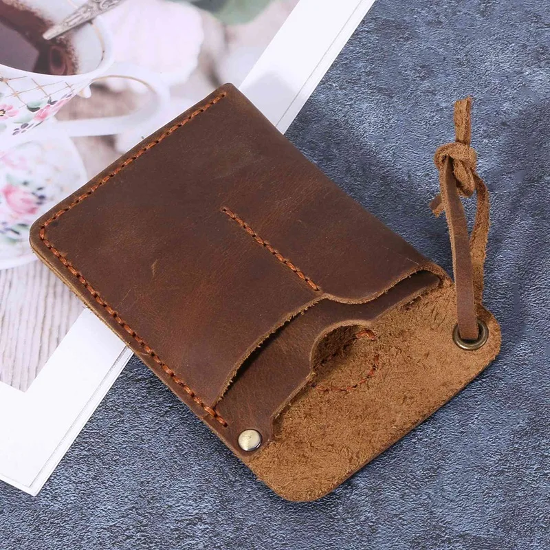 2x Кожаный Футляр ручной работы/Органайзер для фонарика/мультитула/ножа/ручки