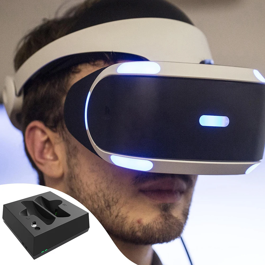 

Подставка для зарядки, контроллер виртуальной реальности, двойная Зарядная база, магнитная зарядная док-станция, совместимая с рукояткой PS VR2 VR для виртуальной реальности, аксессуары для виртуальной реальности