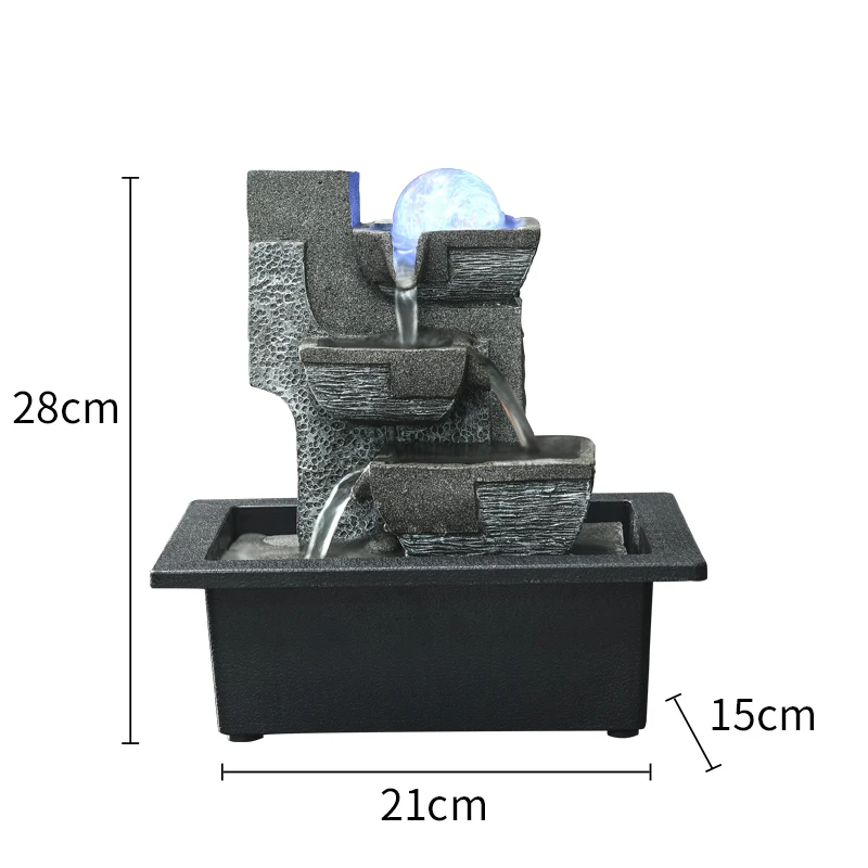 110 В-220 В настольные фонтаны для воды светодиодный хрустальный шар Lucky Feng Shui