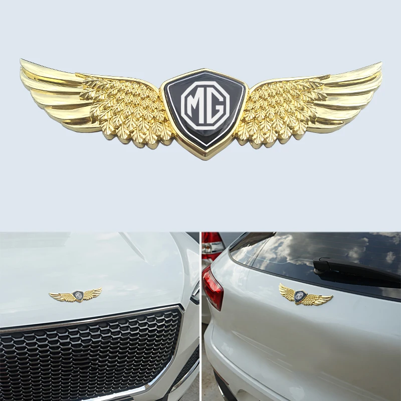 

Автомобильные наклейки из металлического сплава с передней и задней эмблемой крыльями, Стайлинг, наклейки для MG, эмблема Морриса, гаража, GS, ...