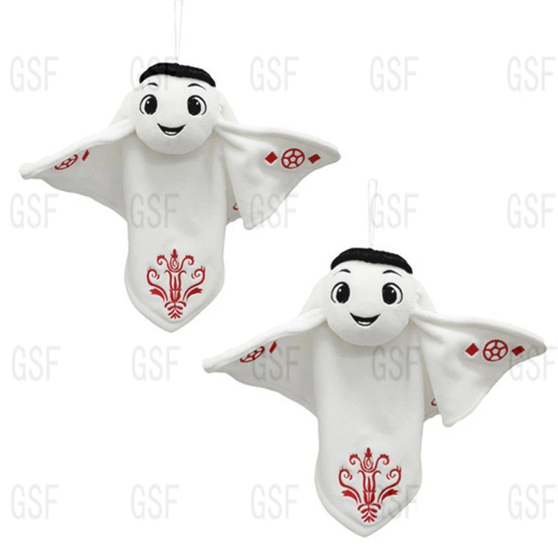 

33* 33cm 2022 Qatar World Cup Mascot La'eebed Cape Doll Plush Toy Football Lover's Birthday Gift for Children