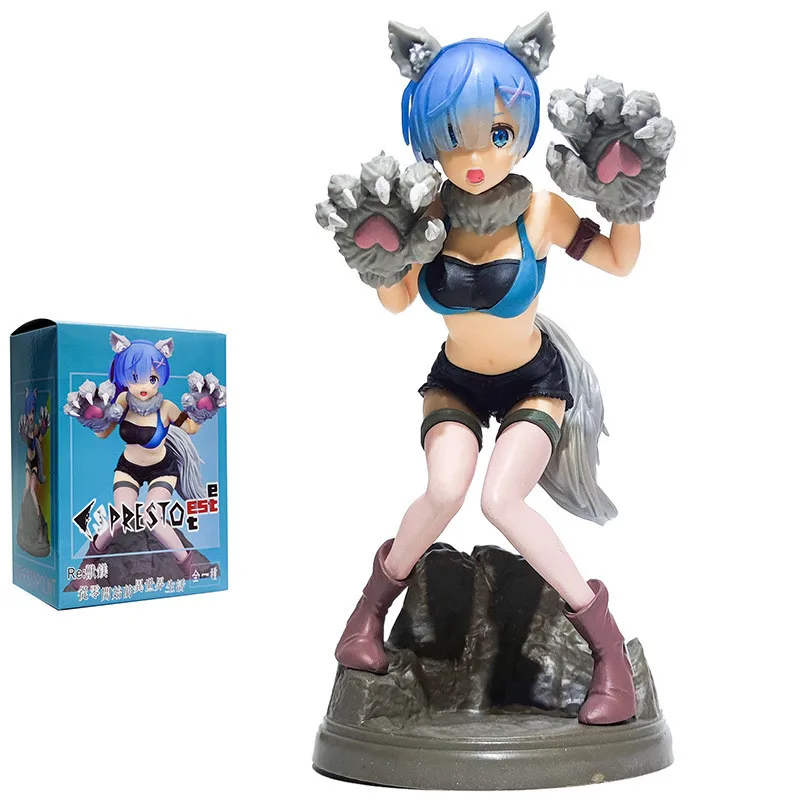 

Anime Rem Zero-Starting Life In Another World Little Gray Wolf Halloween Costume Wild Doll Figure Pvc Model Toy Birthday Gift