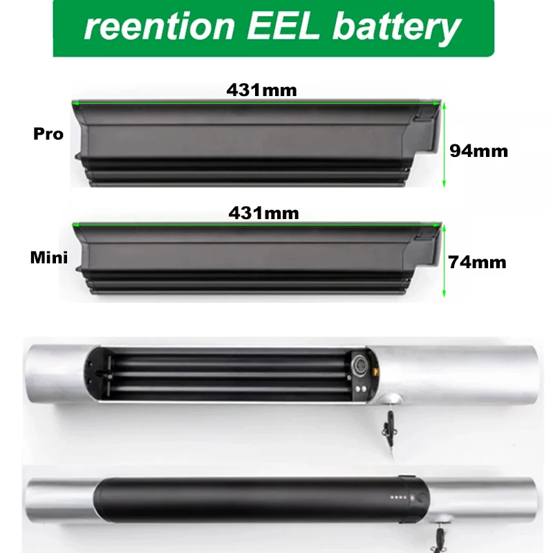 

reention eel Mini eel-Pro inner ebike frame battery 36v 48v 10.4ah 11.6ah 14ah 17.5ah for 350w 500w 750w motor with charger