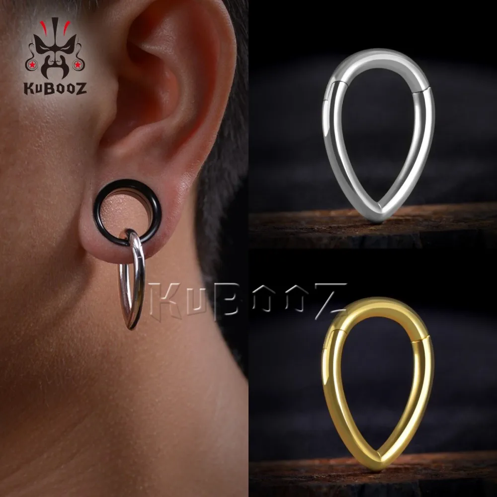 

KUBOOZ Stylish Copper Water Drop Ear Weight Gauges Earrings Piercing Body Jewelry Expander Stretchers 3mm 2PCS