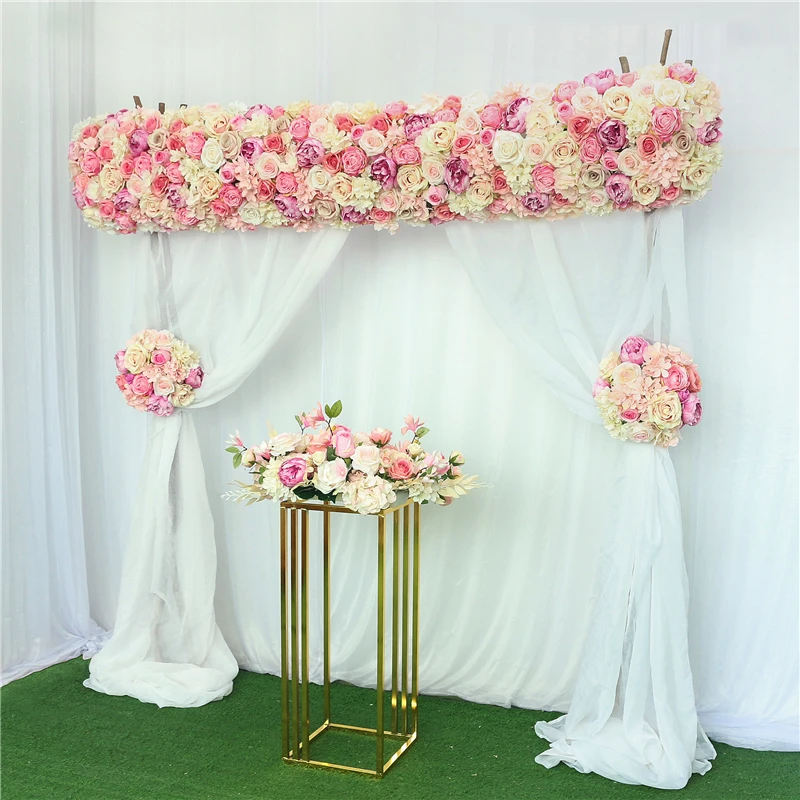 

Искусственные цветы для вечевечерние на открытом воздухе, «сделай сам», настольные цветы, украшение под заказ, свадебное украшение, розовое...