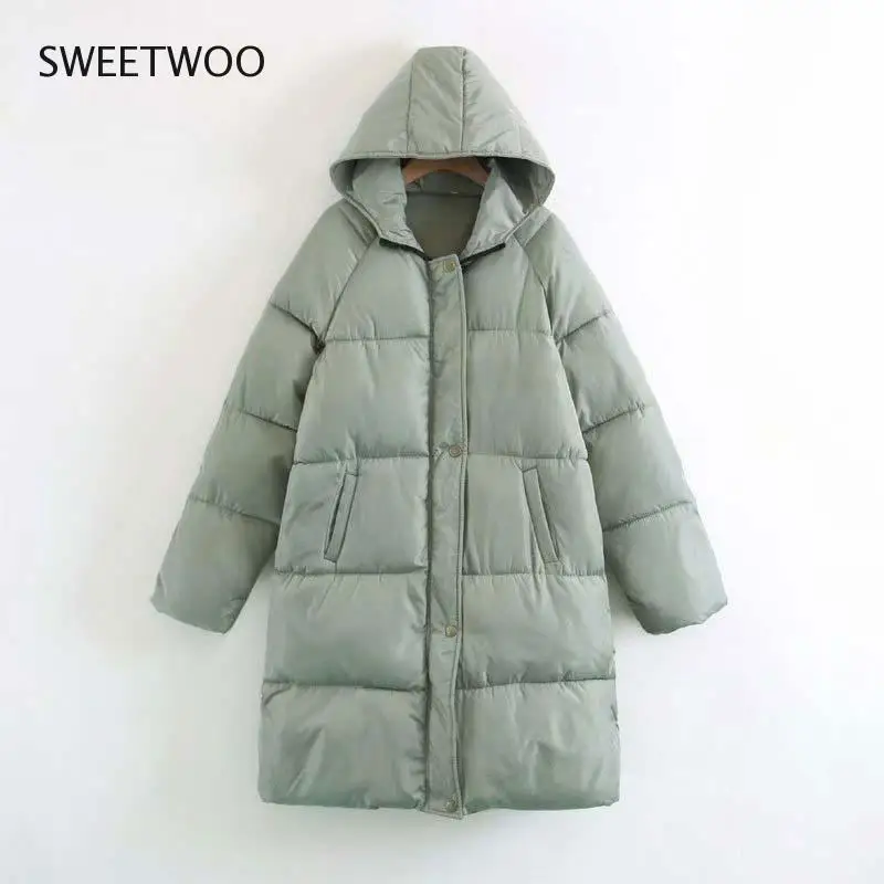 2022 Autumn Winter Coat Women Warm Long Down Jackets Women Long sleeve Hooded Thick Down Parka Women