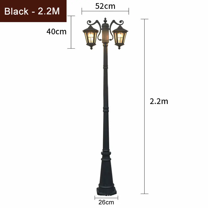 

Wecus уличный фонарь черный/бронзовый 220/260см