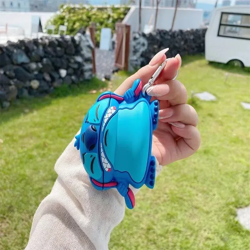 Disney Stitch 3D чехол для Apple AirPods 1 2 3 Pro мультяшный силиконовый наушников Bluetooth с крючком