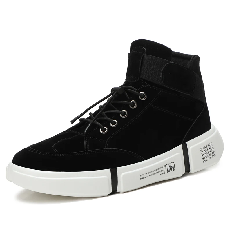 

Men's High Top Sports Shoes New Lacing Platform Casual Shoes Men's Trend Male Student Sports Shoes Durable Flat Shoes