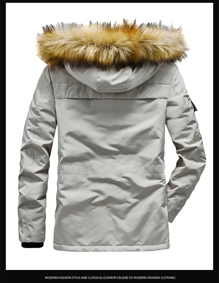 Зимняя камуфляжная куртка-карго на молнии 2024 мужские толстые теплые парки