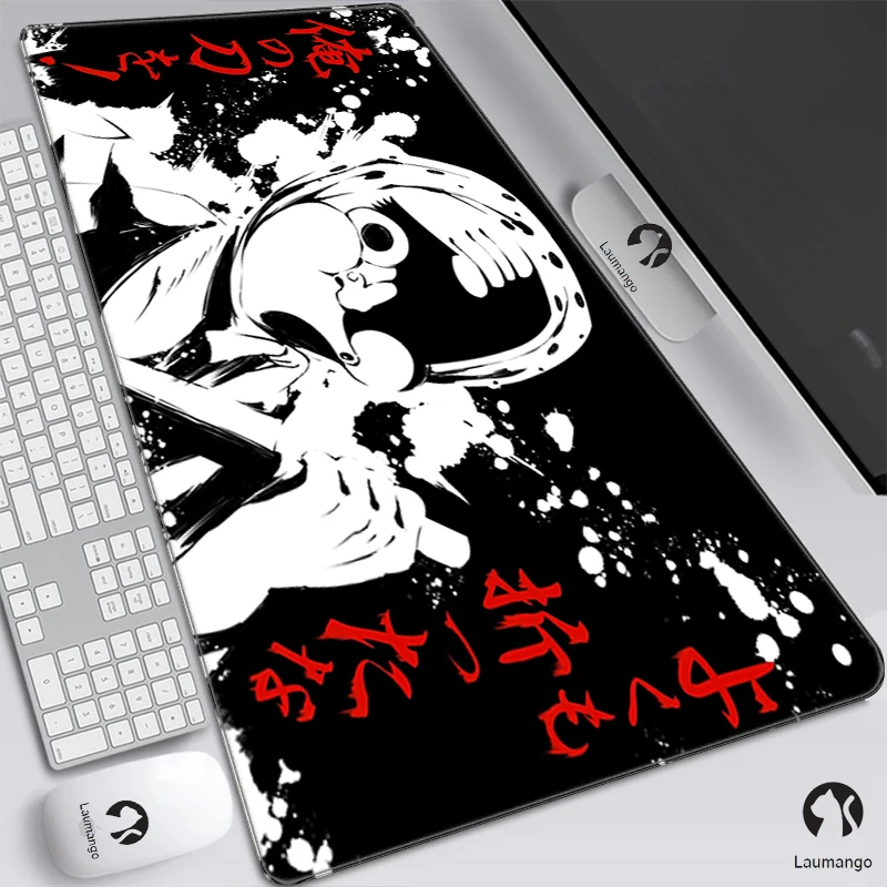 

Black Kimetsu No Yaiba Mouse Pad Kamado Tanjirou Gaming Accessories Laptop Gabinete Pc Gamer Completo Cute Demon Slayer Mousepad